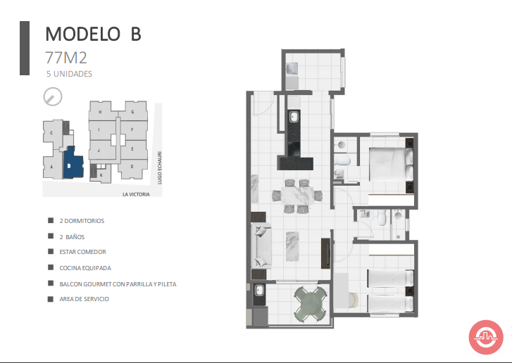 Vendo departamentos de 1 y 2 dormitorios en Edificio Marlin – Luque- Paraguay