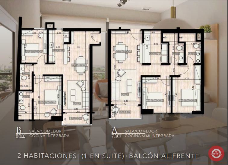 En venta últimas unidades de departamentos de 2 dormitorios en Forvm Molas López, zona eje corporativo de Asunción